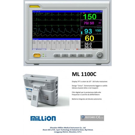 Monitor 10" multiparametrico Million mod. ML1100C